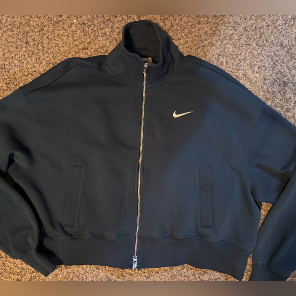 Nike Navy Zip-Up Sweatshirt